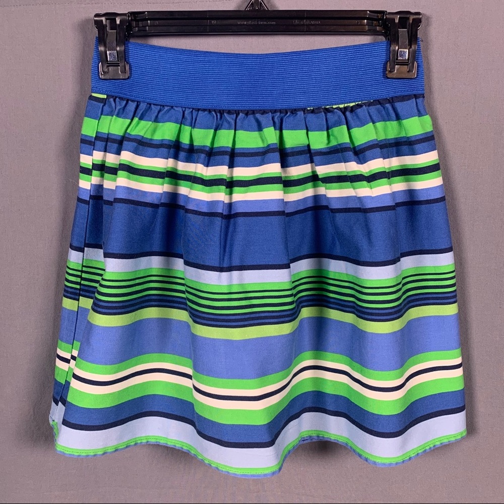 I.N. Girl Striped Pleated Circle Skirt (L 12/14)